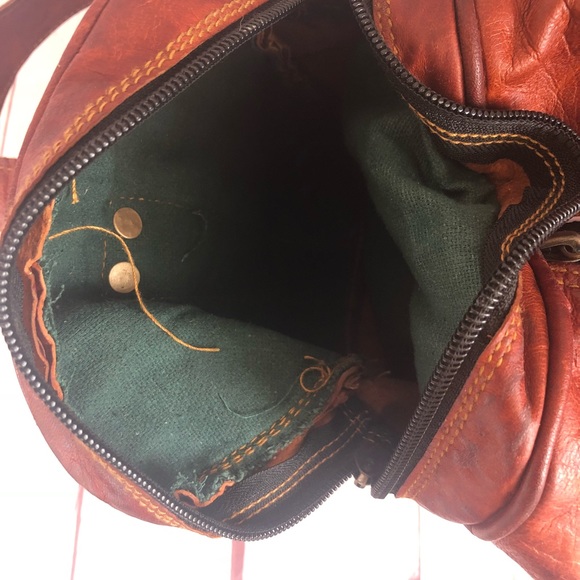 Vintage leather duffel bag, 20”, brown, unisex - Picture 7 of 8